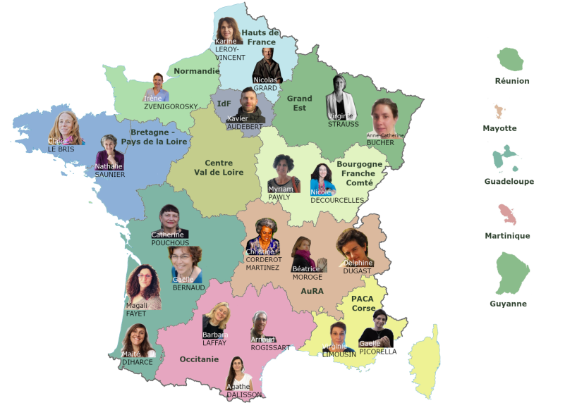 Carte delegations regionales trombi 2026